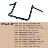 THROTHUNDER 1-1/4'' Pre-wired Ape Hanger Handlebars for Harley 2014-Up Street Glide, Electra